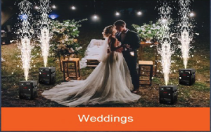 Aerial fireworks - wedding